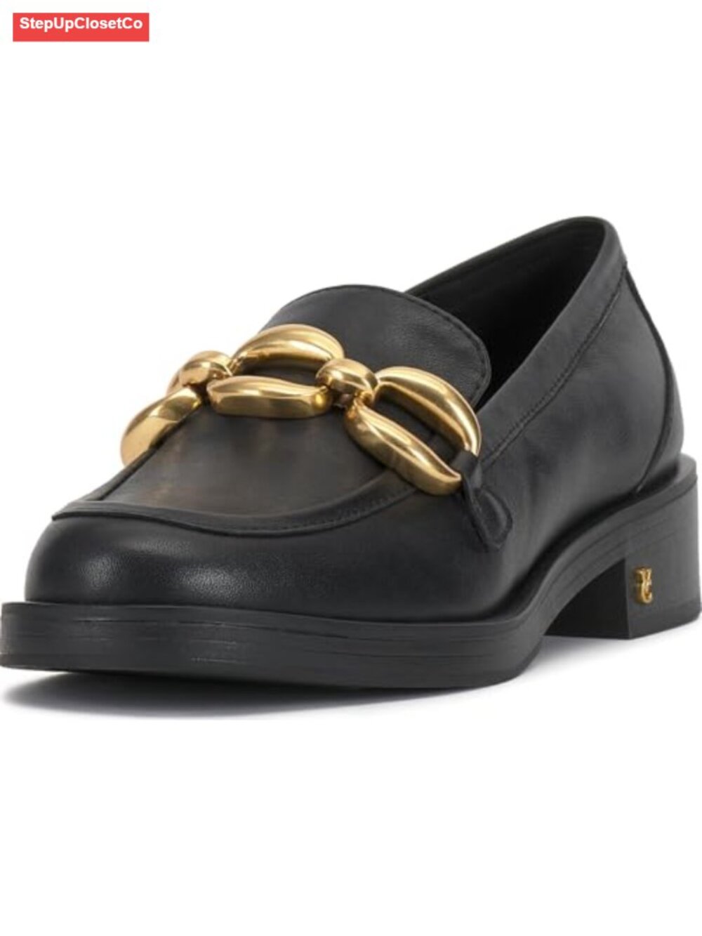 Leather Loafers Slip-On Shoes 1.2in Heel Work Casual
